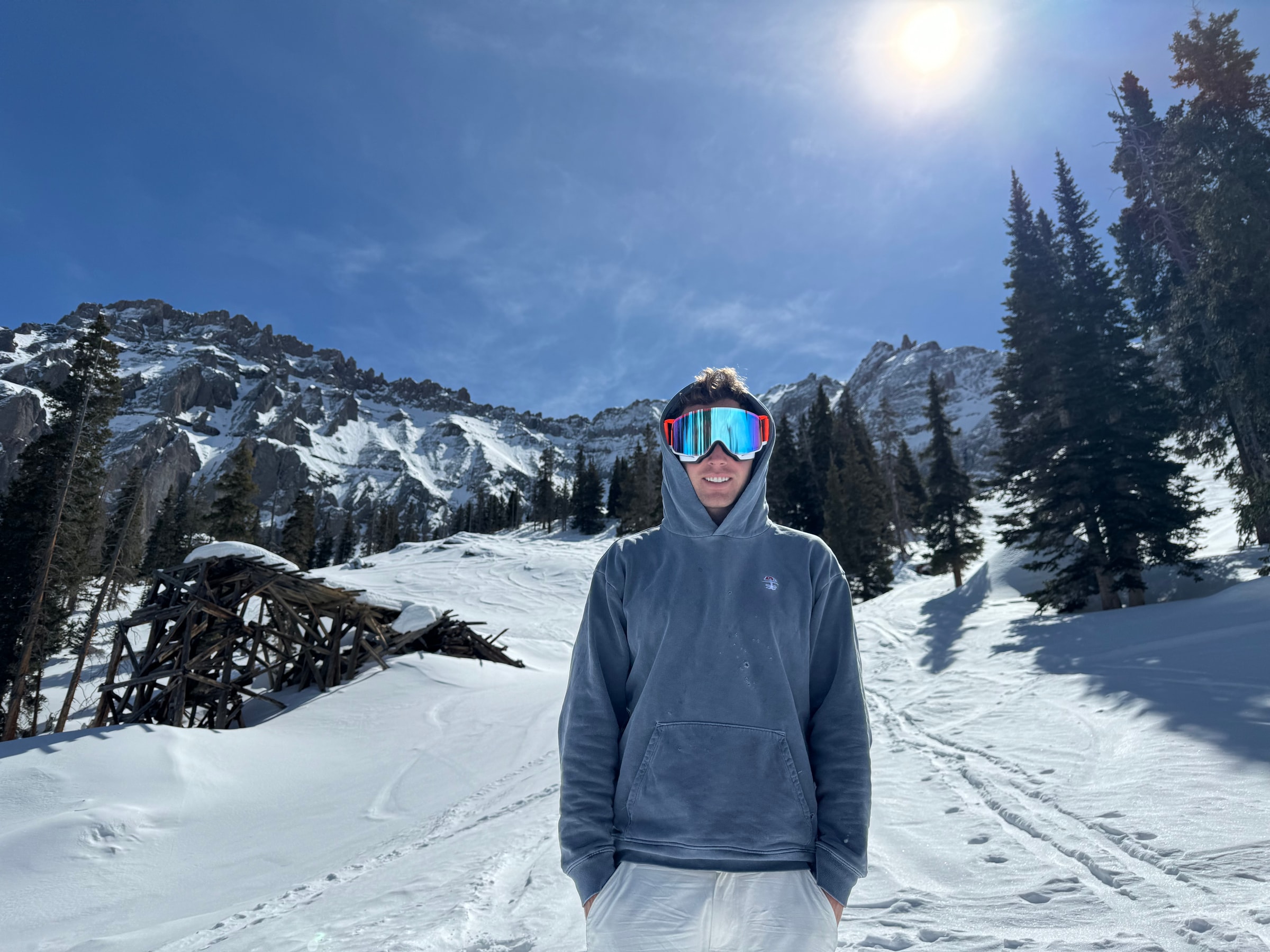 Michael in the snow.